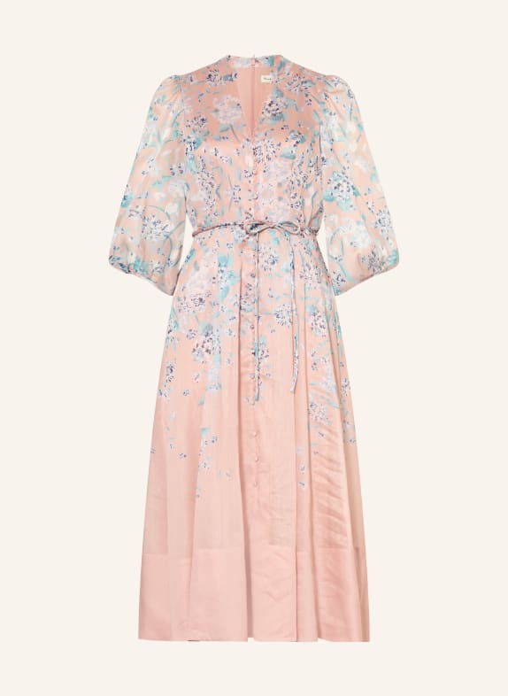 Phase Eight ALISON dress with 3/4 sleeves DUSKY PINK / TEAL / WHITE