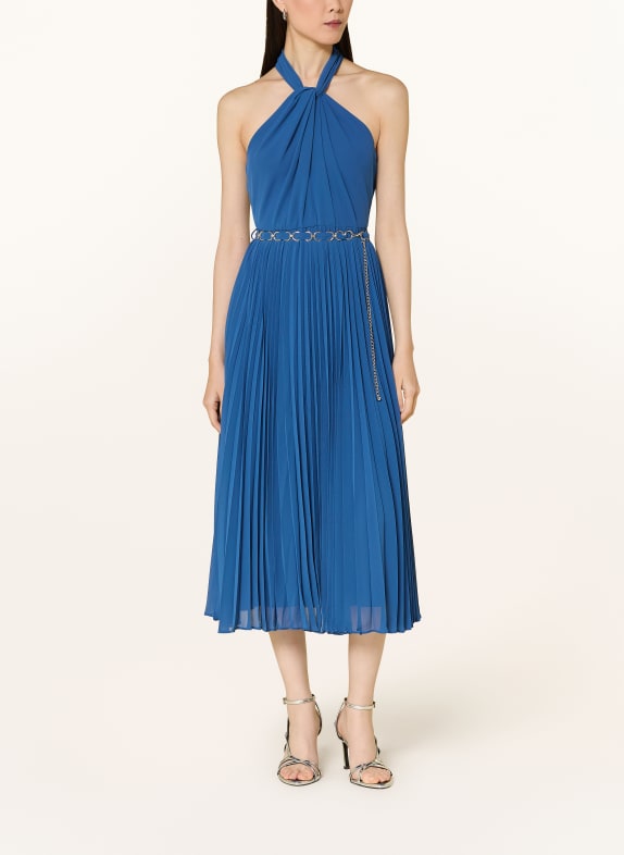 Phase Eight SATHIA dress with pleats BLUE / SILVER