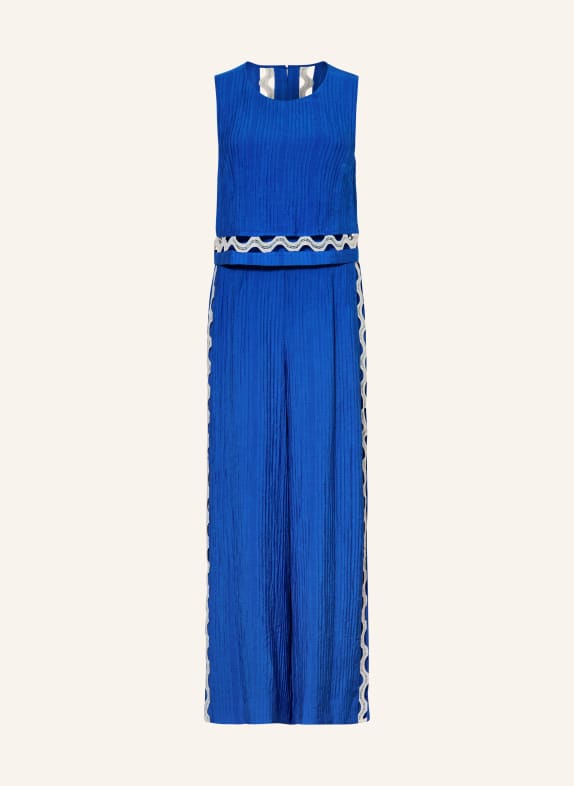Phase Eight AUBREY jumpsuit with pleats and lace BLUE / WHITE