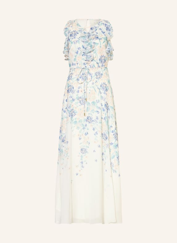 Phase Eight RACHEL dress with flounces and ruffles DARK BLUE / ECRU / MINT