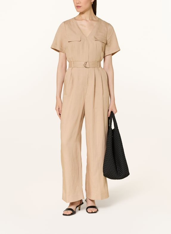 Phase Eight Jumpsuit DANIELA met linnen CAMEL