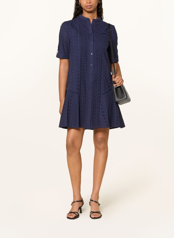 HOBBS JASMINE Dress in openwork lace DARK BLUE