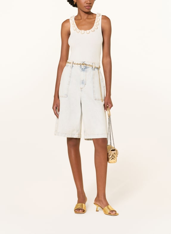 SANDRO Stricktop WEISS / GOLD