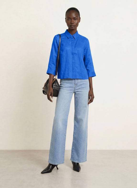 HOBBS Linnen blouse NITA met 3/4-mouwen BLAUW