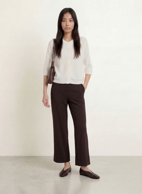 OPUS DARIS-vest met 3/4-mouwen WIT
