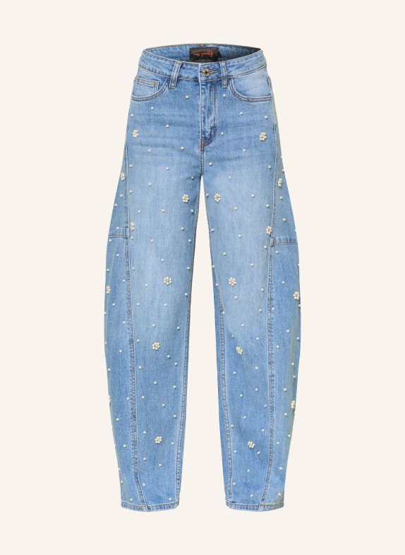 miss goodlife Barrel-jeans met sierparels en sierstenen 24 BLUE
