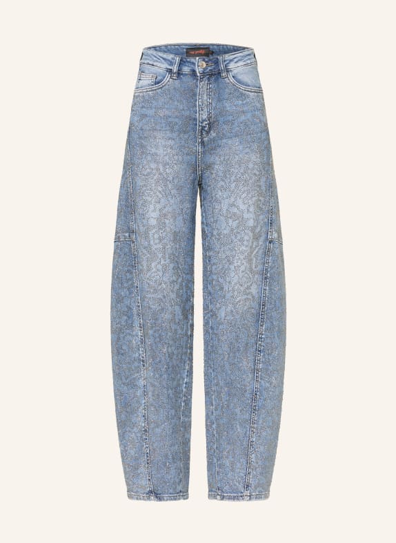 miss goodlife Barrel-jeans MANDAL met sierstenen 24 BLUE