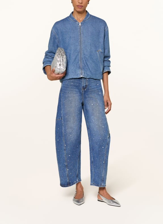miss goodlife Barrel-jeans met sierstenen 24 BLUE