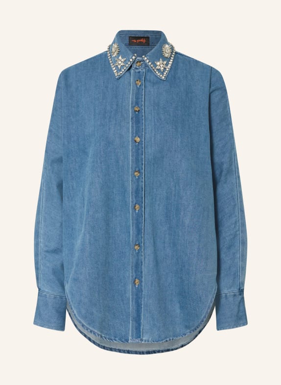 miss goodlife Denim blouse with rhinestones BLUE
