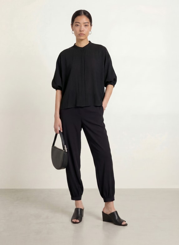 OPUS Bluse med 3/4-ærmer SORT