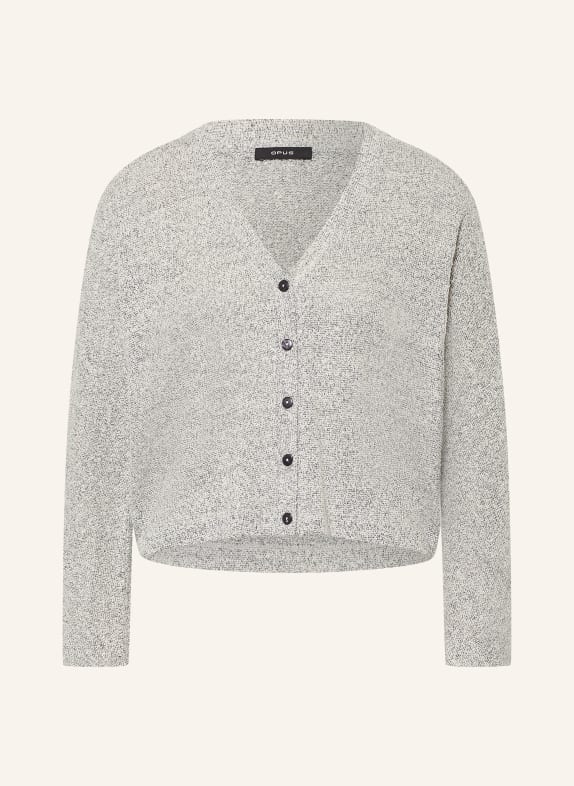 OPUS Gebreid vest SAKUNO WIT / ZWART