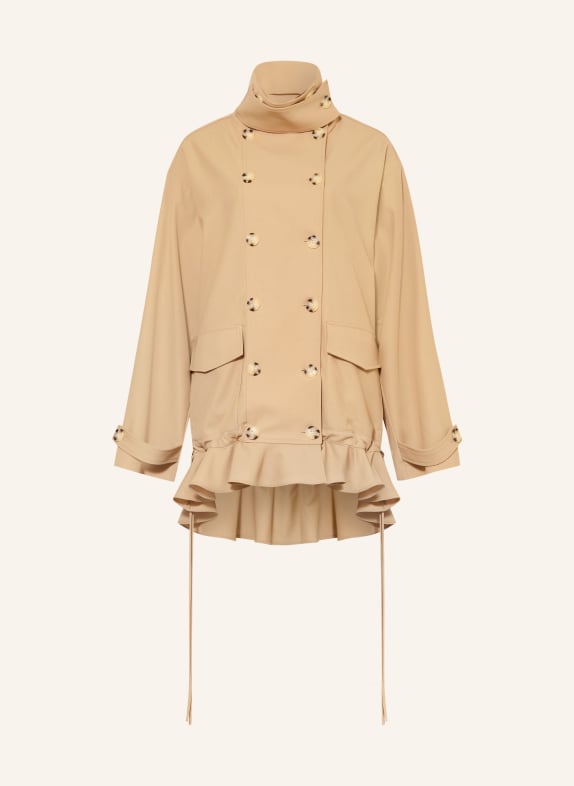 ARAKII Trenchcoat mit Rüschen BEIGE