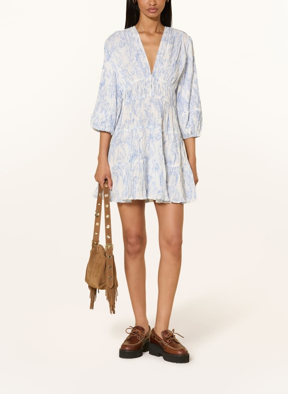 maje Kleid HELLBLAU / WEISS