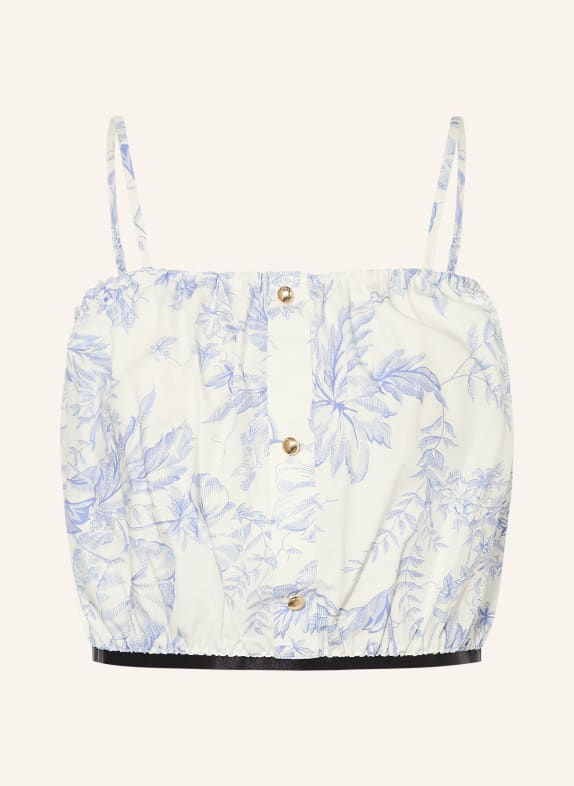 maje Cropped-Top WEISS / HELLBLAU / SCHWARZ