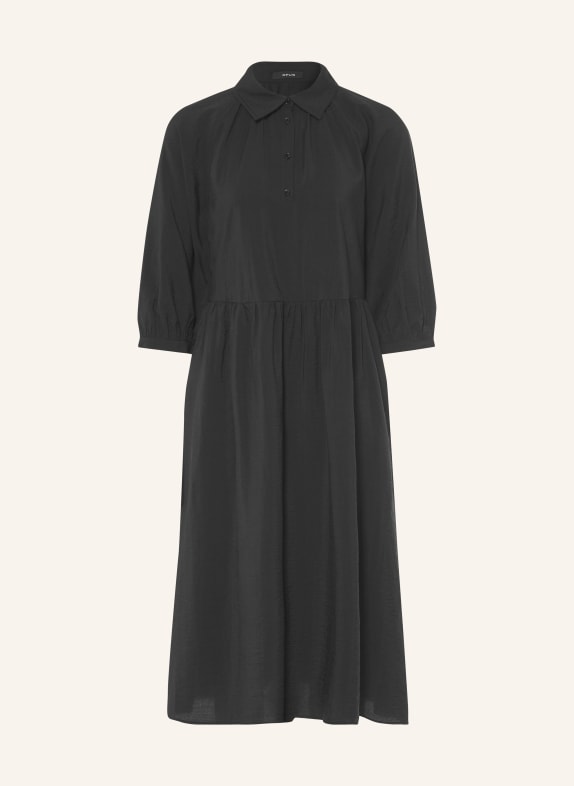 OPUS WASINDA shirt dress with 3/4 sleeves BLACK