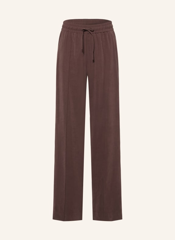 OPUS Pantalon Marlene MAROU MARRON FONCÉ