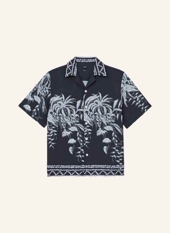 REISS CAMINO Resort Shirt, Relaxed Fit DARK BLUE / WHITE