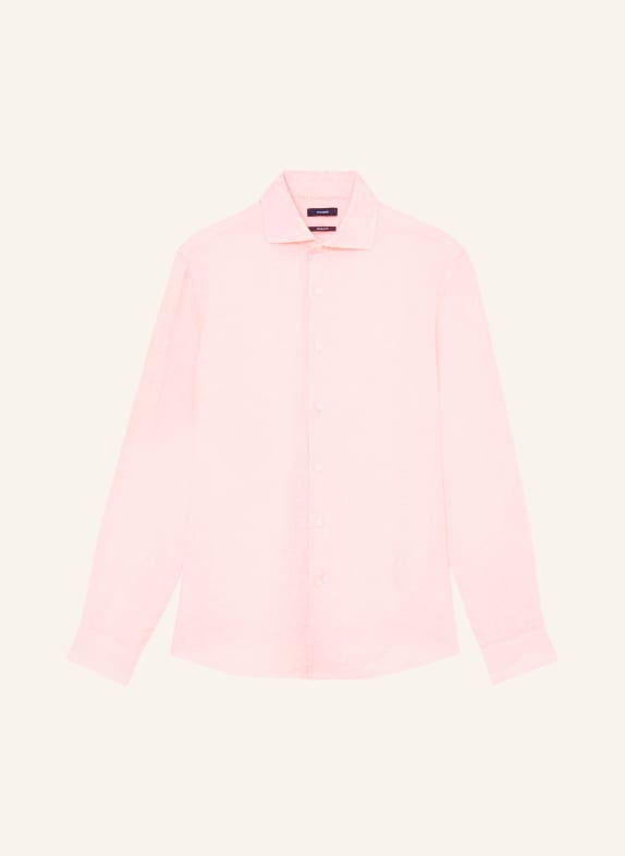 REISS Linne-skjorta RUBAN Regular Fit LJUSROSA