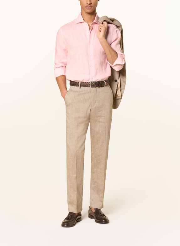 REISS Linnen overhemd RUBAN Regular Fit ROSE CLAIR