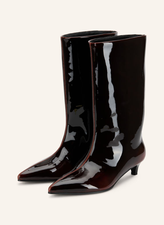 BIANCO Enkellaarzen BIAAMELIA MARRON FONCÉ