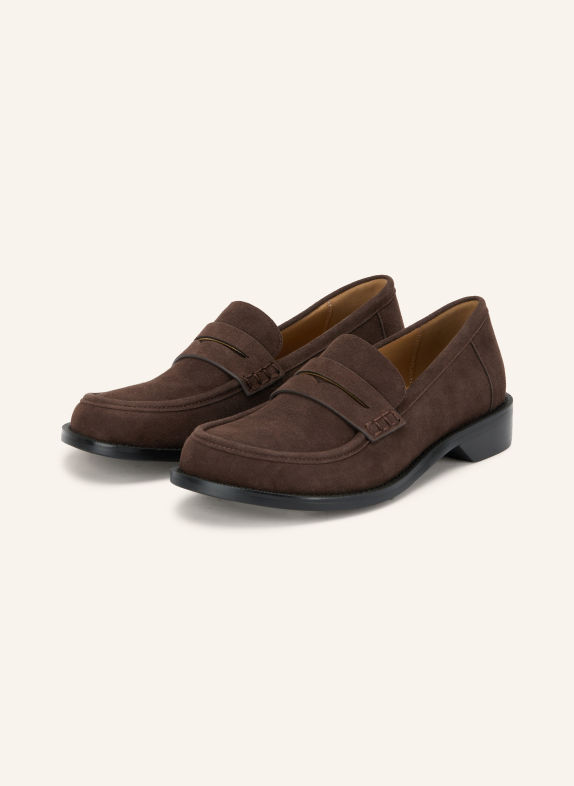 BIANCO BIAAVA Penny Loafers DARK BROWN