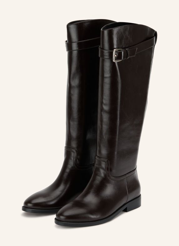 BIANCO BIAELLIOT Boots DARK BROWN / SILVER