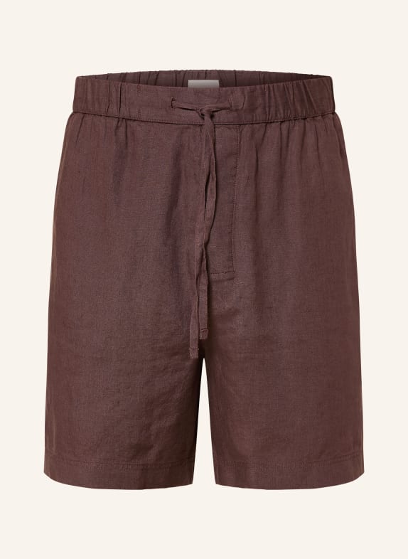 ARKET Pantaloni scurți POTTS din in MARO ÎNCHIS