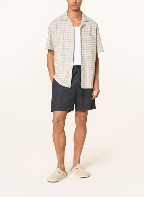 ARKET Shorts POTTS aus Leinen DUNKELBLAU