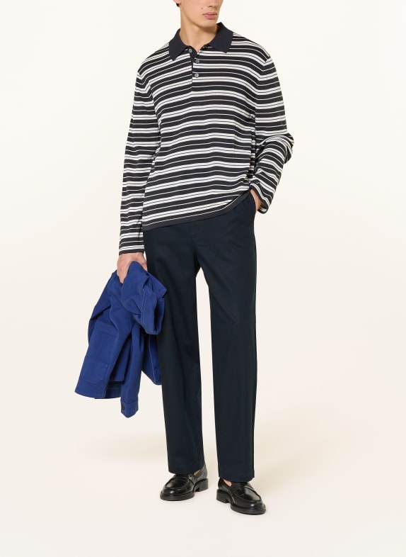 ARKET Tricou polo din tricot ALBASTRU ÎNCHIS / ALBASTRU / ALB