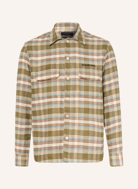 ALLSAINTS Hemd SLAM Comfort Fit GRÜN / BRAUN / CREME