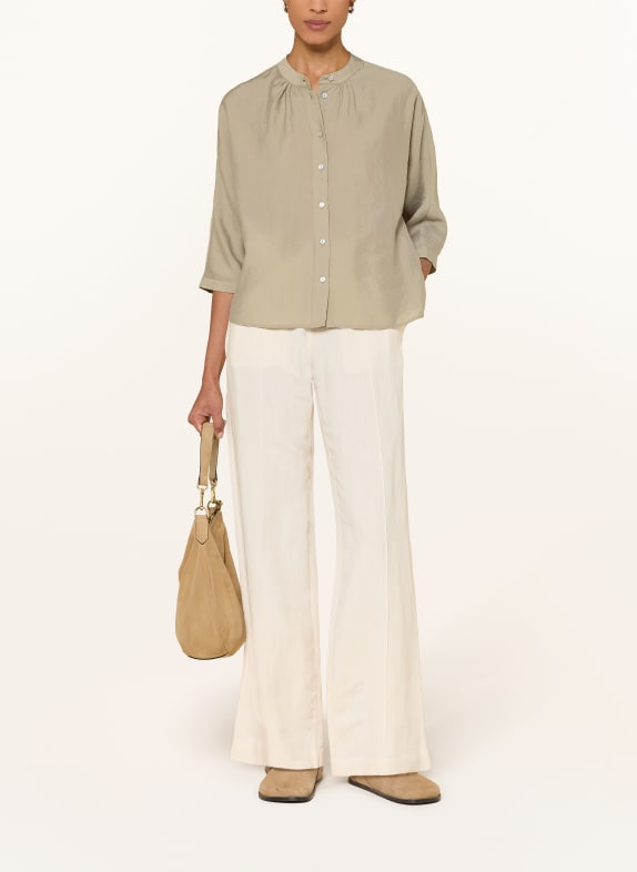 OPUS Bluse-shirt FABELL med 3/4-ærmer OLIVEN