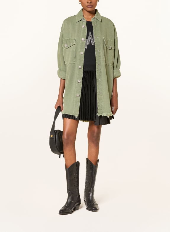 ALLSAINTS Hemdblusenkleid HETTIE mit Schmucksteinen KHAKI