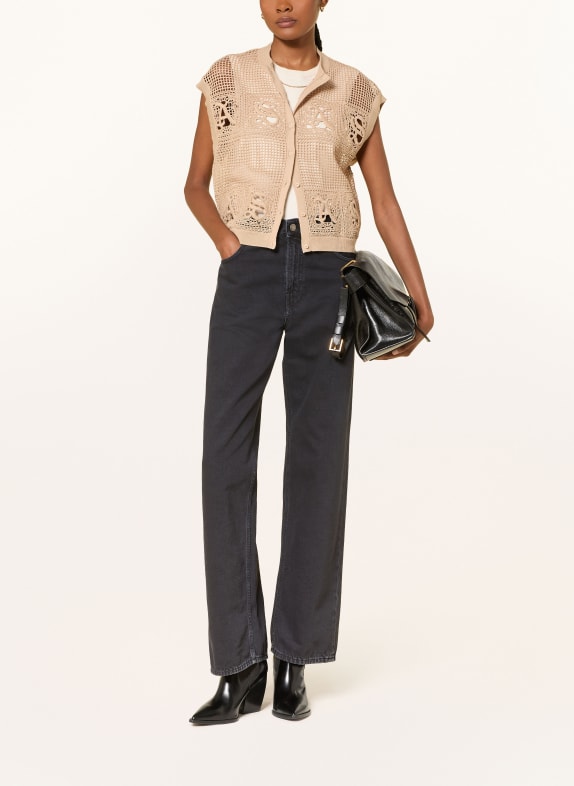 ALLSAINTS Gebreid vest KYRA CAMEL