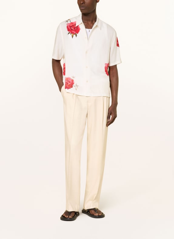 ALLSAINTS Overhemd met korte mouwen FLEUR FAZED Comfort Fit ECRU / ROOD / GROEN