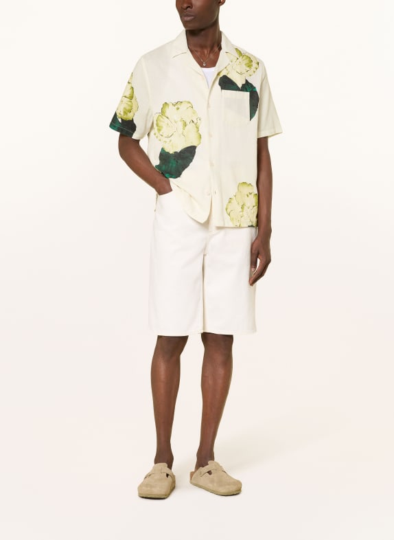 ALLSAINTS Resort-skjorte NOUVELLE Relaxed Fit ECRU / LYSEGRØN / MØRKEGRØN