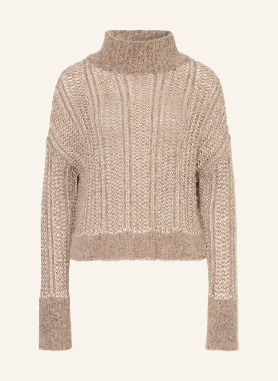 ANTONELLI firenze Trui GALLURA met alpaca en pailletten BEIGE / TAUPE