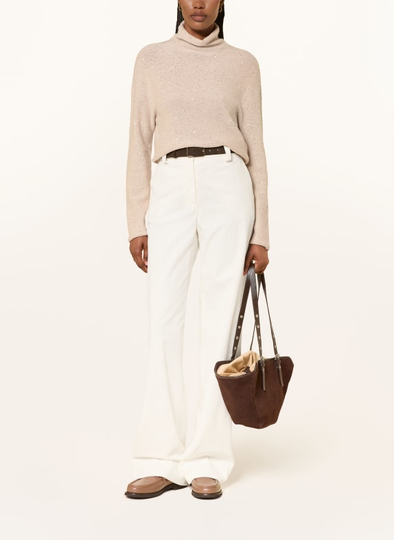 ANTONELLI firenze ETRURIA coltrui met pailletten BEIGE / ZILVER