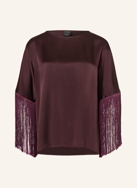 ANTONELLI firenze Blusenshirt ARDISIA aus Satin mit 3/4-Arm DUNKELROT