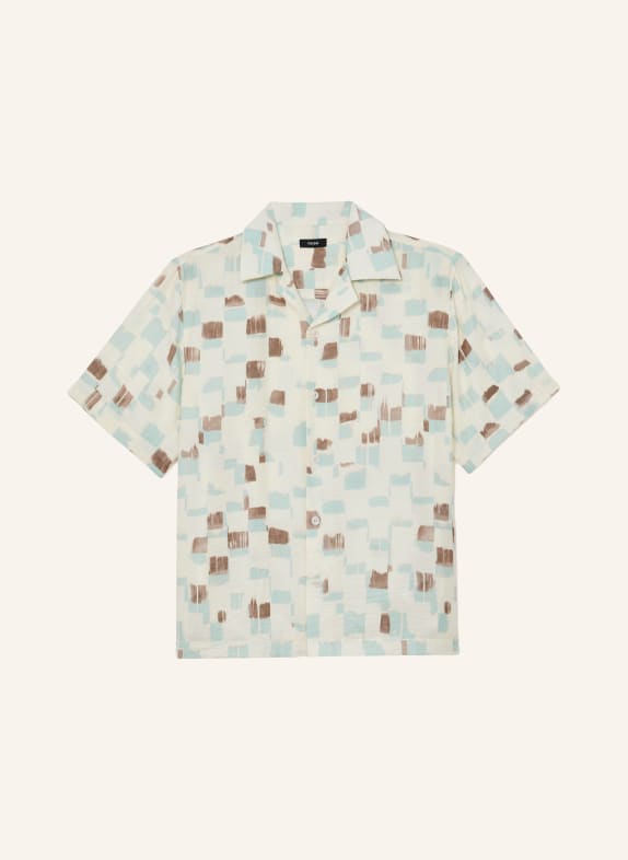 REISS Resorthemd VESPUCCI Comfort Fit ECRU / BRAUN / HELLBLAU