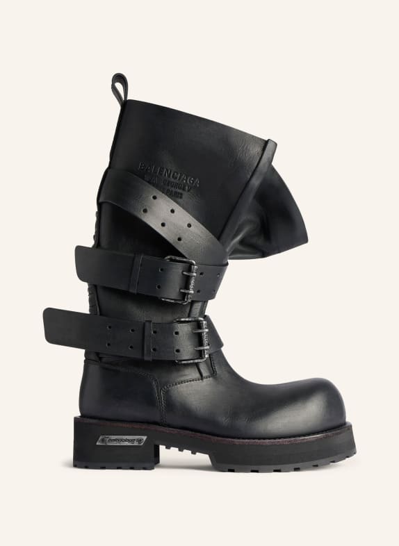 BALENCIAGA Biker Boots VENOM SCHWARZ / SILBER