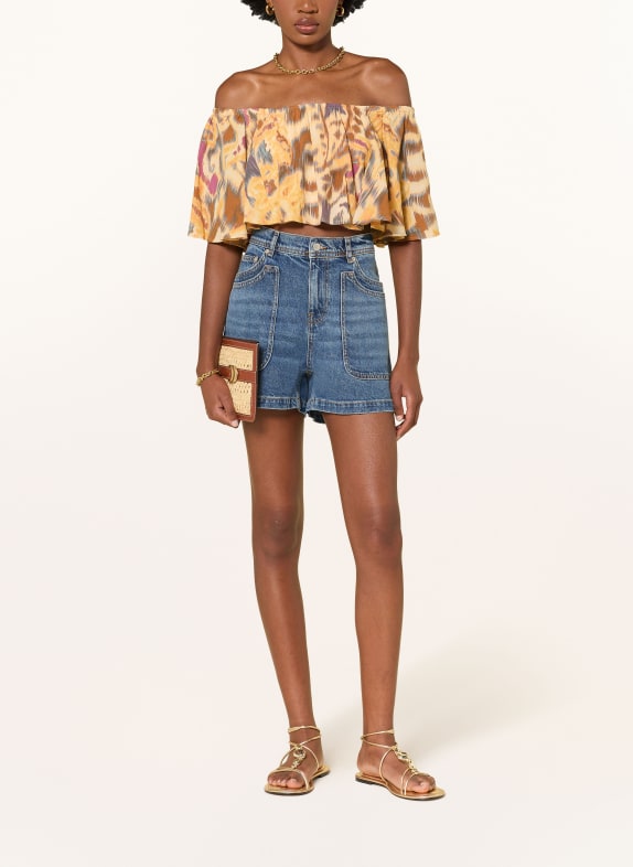 ba&sh Off-shoulder-top MANTHEA MØRKEGUL / BRUN / FUCHSIA