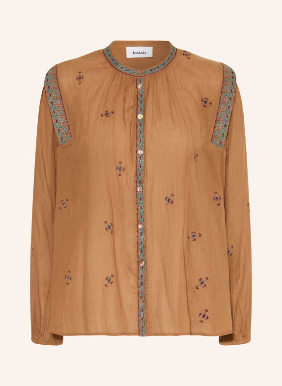 ba&sh Bluse DALILA HELLBRAUN / DUNKELLILA / PETROL
