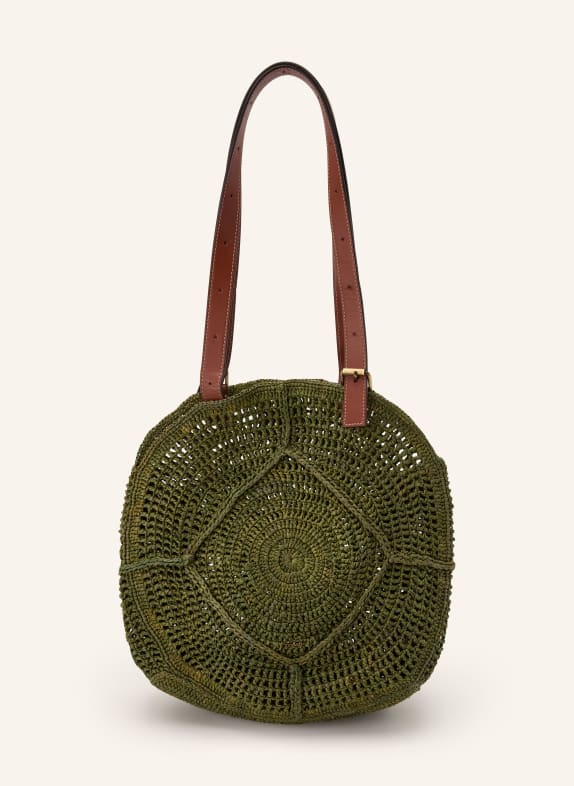 ba&sh Schultertasche PALMA KHAKI / GOLD / BRAUN