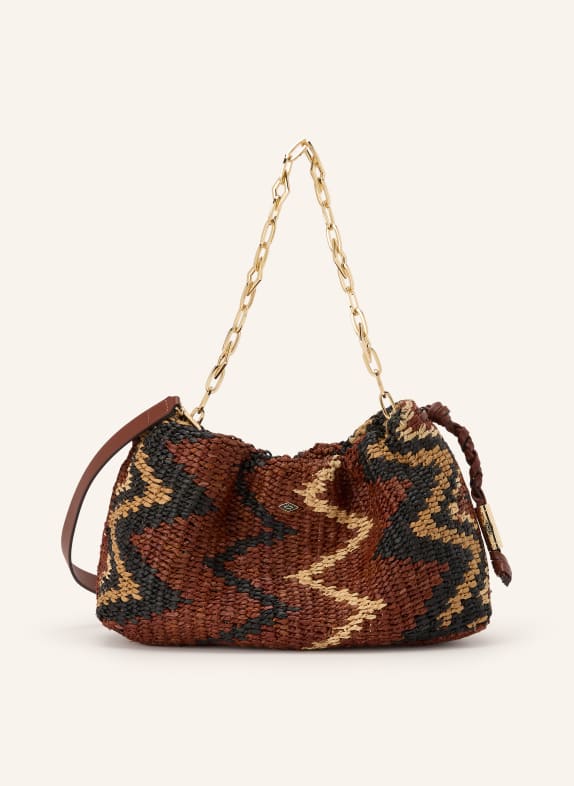 ba&sh Umhängetasche TRIBAL JUNE BRAUN / GOLD / SCHWARZ