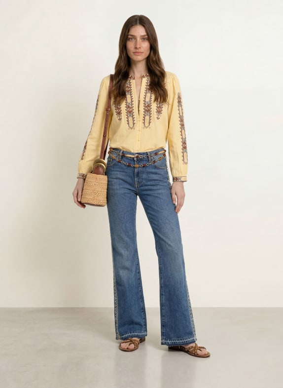 ba&sh Håndtaske YOUYOU MINI BEIGE / GULD / BRUN