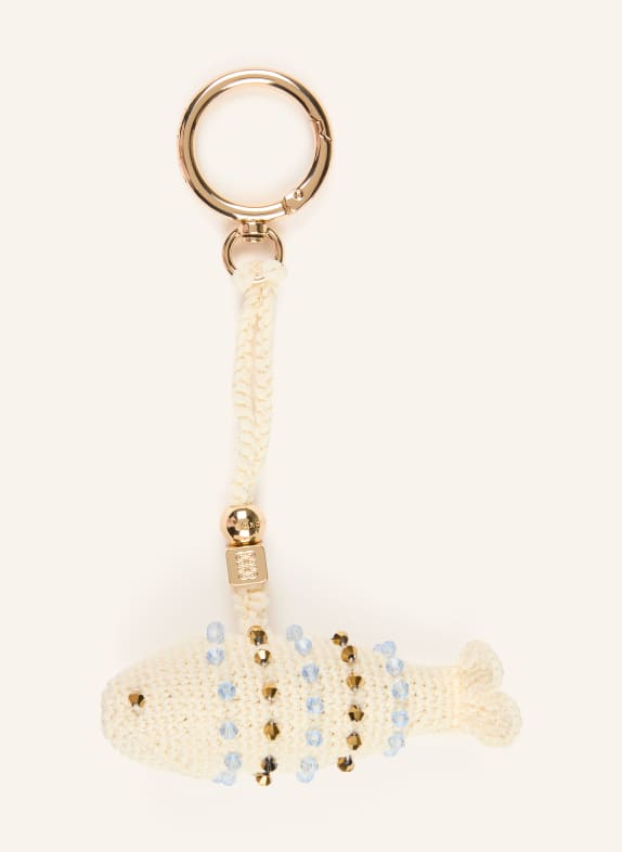 SANDRO Schlüsselanhänger CREME / GOLD / HELLBLAU
