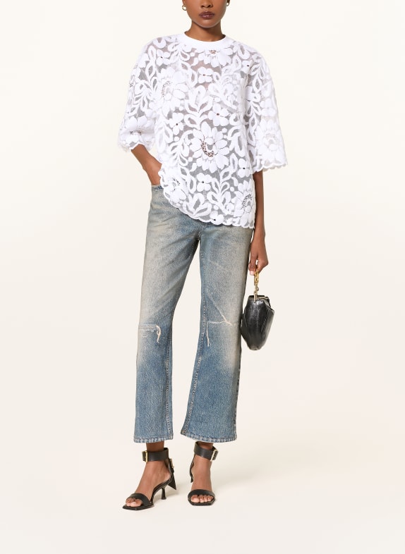 ALLSAINTS T-shirt AMELIE i spets VIT
