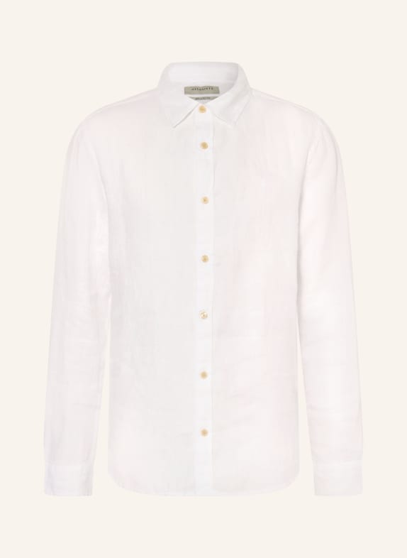 ALLSAINTS LOOM LS Relaxed Fit Linen Shirt WHITE