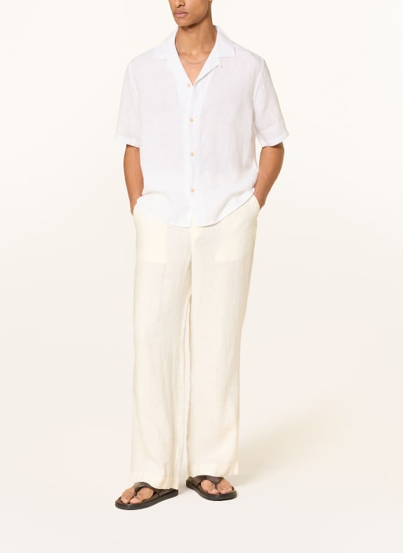 ALLSAINTS Resorthemd SEPAL Boxy Fit aus Leinen WEISS