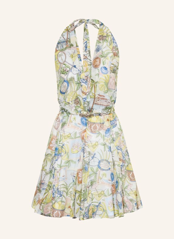 maje Kleid WEISS / GELB / HELLGRÜN